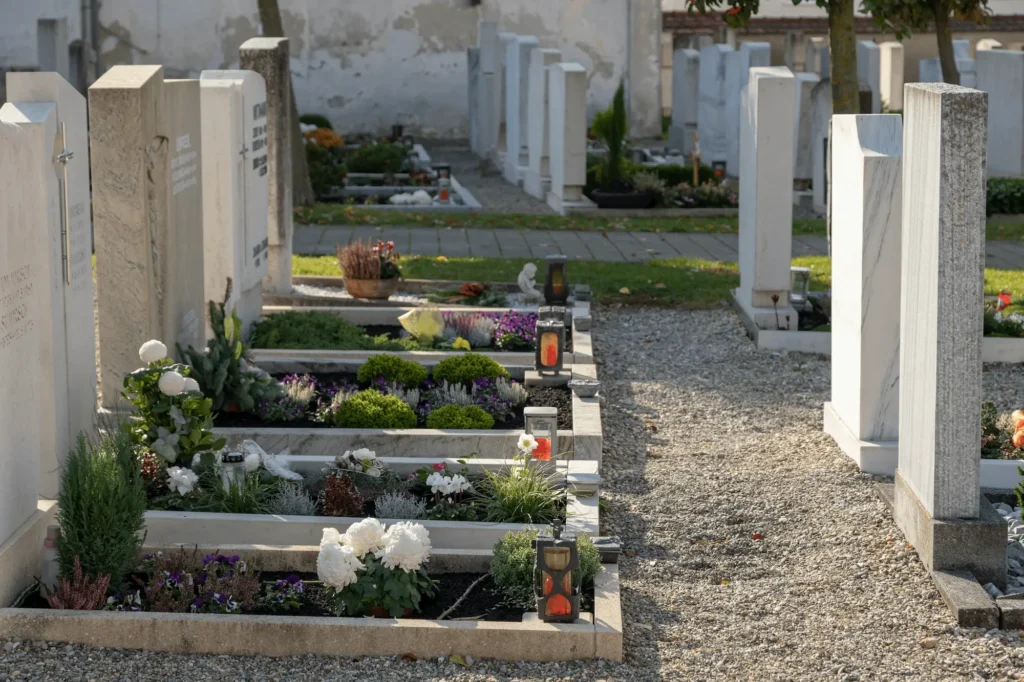 Fleurs sur tombes